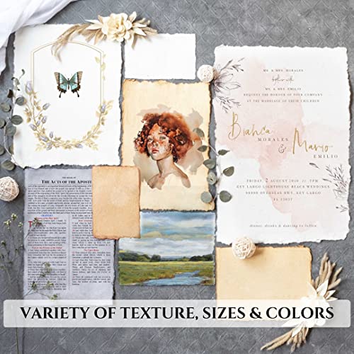 LEATHER VILLAGE Handmade Rough Textured Watercolor Paper 6x8 Inches, White - color: Texture White, size: 8"X6"