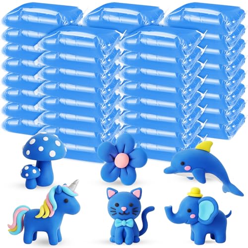 VioraWhite 40 Pcs 21 oz Air Dry Clay Bulk Modeling Clay,Blue | Ultra Lightweight Foam Modeling Clay for Kids Adults, DIY Crafts Party Arts, School Project Gifts Supplies - color: Blue