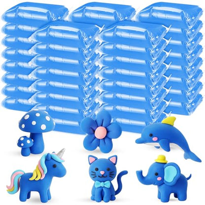 VioraWhite 40 Pcs 21 oz Air Dry Clay Bulk Modeling Clay,Blue | Ultra Lightweight Foam Modeling Clay for Kids Adults, DIY Crafts Party Arts, School Project Gifts Supplies - color: Blue