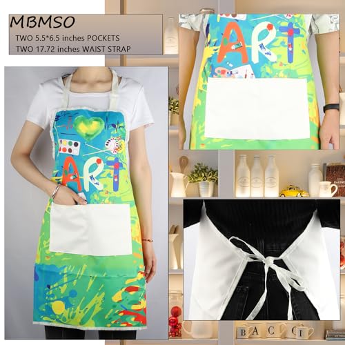MBMSO Painting Artist Apron with Pockets Artist Painter Gifts Art Lover Gift for Art Teacher Student Painter Apron Waterproof - color: Love Art Apron-3