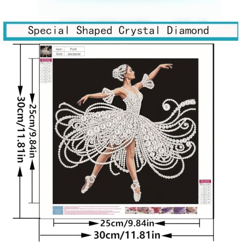 Pearl Diamond Painting Kits for Adults, Diamond Art for Elegant Dancer - color: PL05-1