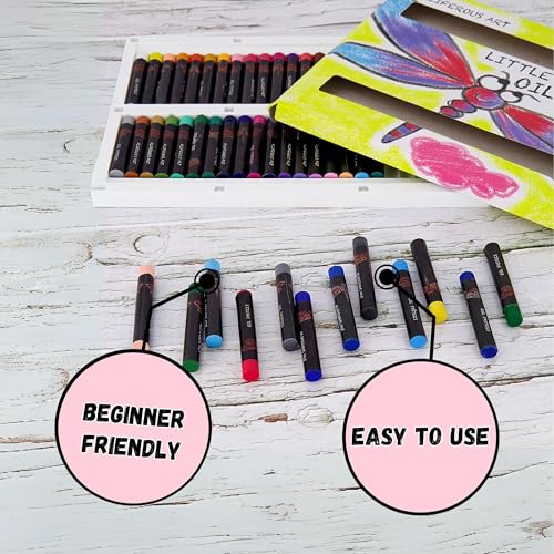 Oil Pastels for Kids - 48 Color Pastels for Kids - Perfect Classroom Art Supplies - Easy to Blend with Vibrant Colors - style: Kids