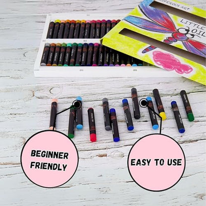 Oil Pastels for Kids - 48 Color Pastels for Kids - Perfect Classroom Art Supplies - Easy to Blend with Vibrant Colors - style: Kids