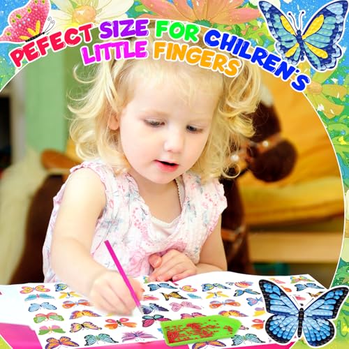 Labeol Diamond Art Kits for Kids Boys and Girls Ages 6-8-10-12 Easy to DIY Creative Diamond Art Sticker Craft by Numbers Kits for Kids and Adult Beginners (Butterfly) - style: butterfly