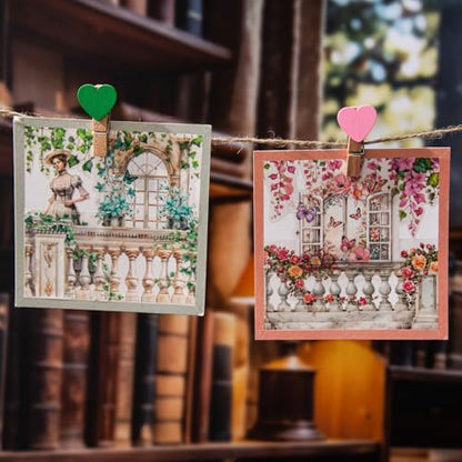 PET Tape Stickers for Journaling Supplies,Vine Journal Stickers for Planner - color: Bloom