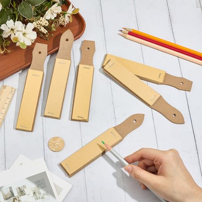 GORGECRAFT 6Pcs 2 Styles Sketch Sandpaper Pointed Flat Pencil Sharpener Sandpaper 10x2.5cm Artist Sanding Blocks Pastel Sticks Sharpener Board Professional Drawing Tool for Adults Sketching Hobbyist - style: Pointed& Flat-12 Sheets Paper