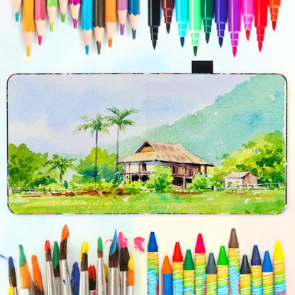 5x5 Watercolor Sketchbook,Mixed Media Pad,Travel Portable Drawing Journal | 140LB/300gsm 20Sheets/40Pages Watercolor Paper,Cold Press,Cloth Fabric Hardcover,Sewing Binding,Lay-Flat.Magic Bottle - color: 300gsm-Magic Bottle