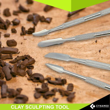 CYNAMED Stainless Steel Spatula Wax & Clay Sculpting Tool Carver Set (12PK) - style: 12PK