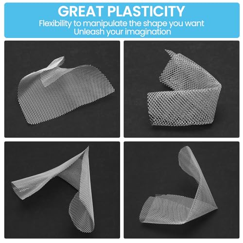 Sculpting Wire Mesh Roll 16" x 196.8" (0.08" x 0.11" Dense Grid), Aluminum Mesh Armature Mesh, Flexible Metal Mesh for Clay Support, Modeling, DIY Art & Craft Projects, Rustproof