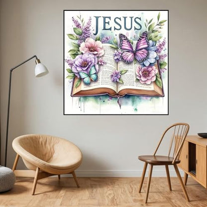HHMATITS Jesus Diamond Art Kits for Adults, Book Diamond Painting Kits - color: Book-1