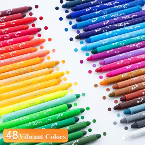 M&G Washable Tempera Paint Sticks, 48 colors Solid Tempera Paint Set with 1 paint brush for artists, Super Quick Drying, Works Great on Paper Wood Glass Ceramic Canvas - color: 48 colors