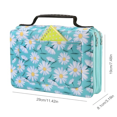 68 Slots Marker Pen Organizer Case w/Handle - color: Daisy, size: 68