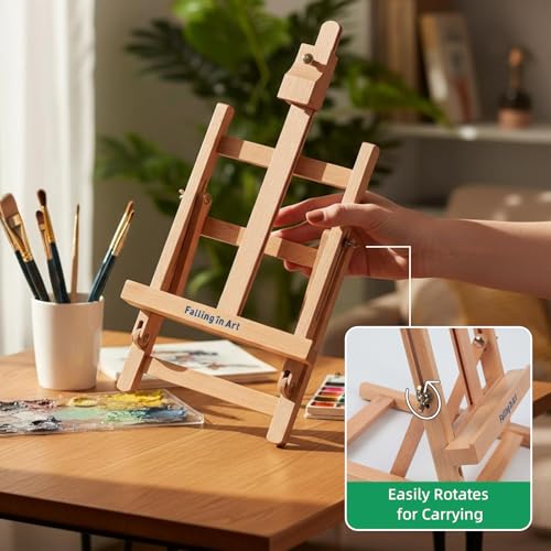 52 Pcs Kids Acrylic Paint Set with Table Easel, Green | Art Painting Kit with Paints, Canvas Panels, Paintbrushes, Canvas Supplies Kit for Kids, Adults, Beginners, and Artists - color: Green