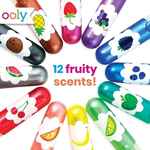 OOLY Yummy Yummy Scented Glitter Gel Pens, Set of 12, 1.00mm NIB | Ages 3+, Scented Glitter Pens for Kids and Adults, Fun for School, Planning, and Journaling, Great Gift Idea - style: Glitter Pens