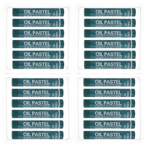 PATIKIL Cobalt Blue Oil Pastels, 24Pcs Soft Oil Crayons Creamy Pastels Stick Art Supplies for Art Painting Drawing Blending Graffiti for Drawing Beginners Artists - color: Cobalt Blue