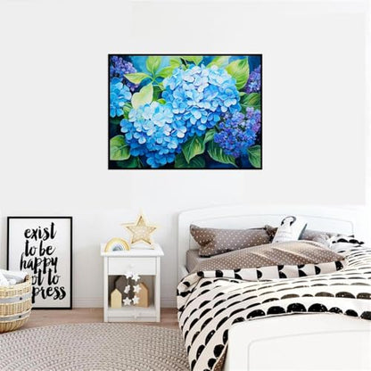 MRMIOOM 5D Hydrangea Diamond Art Kits for Adults, Flowers Diamond Painting Kits for Adults, DIY Full Drill Diamond Painting Flower Gem Art and Crafts 12x16 inch - color: D017-US