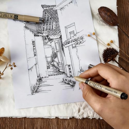 Micro Fineliner Drawing Pen,12 Black Fine Line Waterproof Ink Set