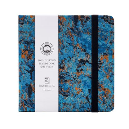 Lightwish Square Watercolor Journal,100% Cotton,300gsm/140lb,Acid-Free,24 Sheets Cold Press Watecolor Sketchbook for Artists Adults Students,6.29 * 6.29 Inches(Blue Starry Sky) - color: Blue Starry Sky