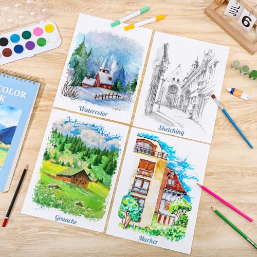 35 Sheets Watercolor Paper Pad 9x12 Inch, 140 Lb Cold Press, Spiral - size: 9x12 Inch