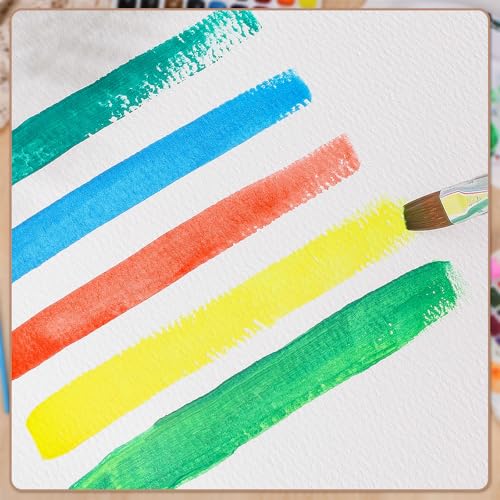 Prudiut Cotton Watercolor Paper, 50 Sheets, 8.5 x 11 in, 300 GSM - size: 8.5 x 11inch