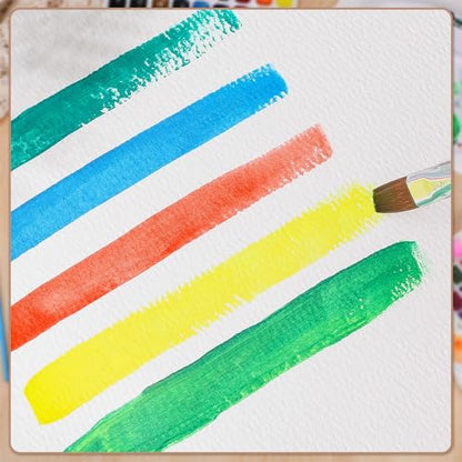 Prudiut Cotton Watercolor Paper, 50 Sheets, 8.5 x 11 in, 300 GSM - size: 8.5 x 11inch