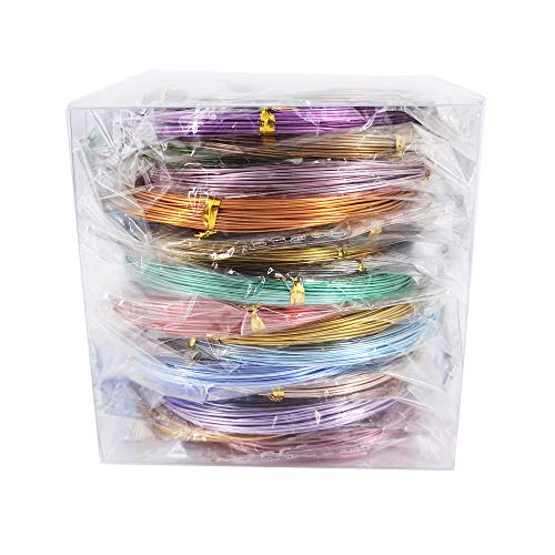 INSPIRELLE 20 Guage Aluminum Craft Wire 20 Colors Bendable Metal Wire - size: 20 Guage (0.8mm)