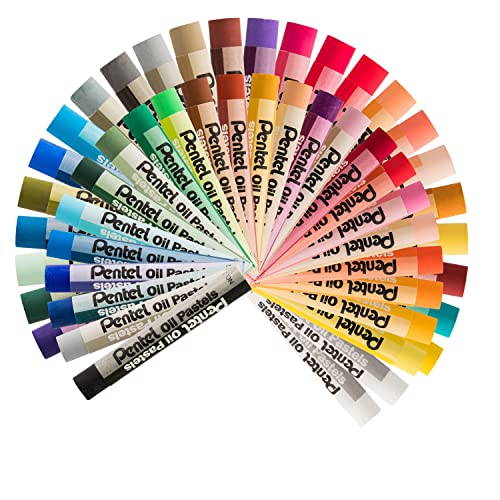Pentel Arts Oil Pastels - 50 Color Set with Metallic and Fluorescent Packs, 3pk Set - size: 62 Count (Pack of 1)
