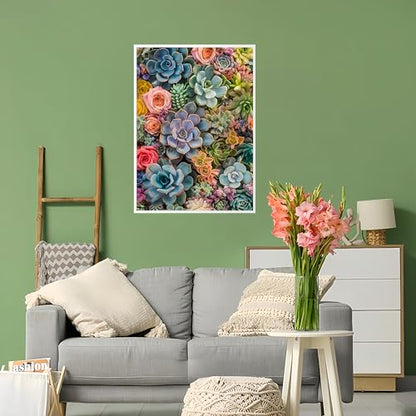 Diamond Art Kits for Adults,Succulent Plants Diamond Paintings Kits - color: KM545-1