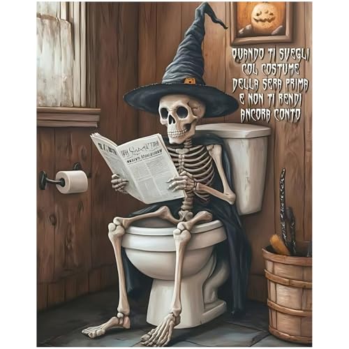 CRZMODE Skull Paint by Numbers Kit for Adults, Skull Paint by Numbers for Adults, Acrylic Painting Crafts for Home Decor Gift (16x20inch) - color: Skull(16X20")