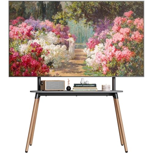 4-Leg Easel TV Stand for 49-86" TVs, 110 lbs, Black - color: Black, size: 49–86 Inch TVs