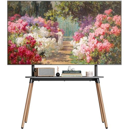 4-Leg Easel TV Stand for 49-86" TVs, 110 lbs, Black - color: Black, size: 49–86 Inch TVs