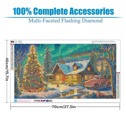 Extra Large Diamond Art Kits for Adults, 5D Diamond Painting Kits 28x16 In - color: Christmas Large Diamond Painting