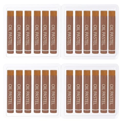 PATIKIL Intense Yellow Oil Pastels, 24Pcs Soft Oil Crayons Creamy Pastels Stick Art Supplies for Art Painting Drawing Blending Graffiti for Artists Beginners - color: Intense Yellow