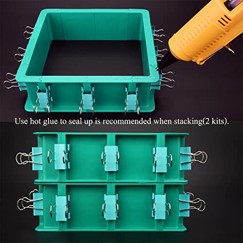 Adjustable Mold Housing Kit for Silicone Mold Making - Leak-Proof Plastic Frame for DIY Resin, Candle, and Soap Molds - Reusable Craft Holder with Free Combination Design for Jewelry & Epoxy Casting
