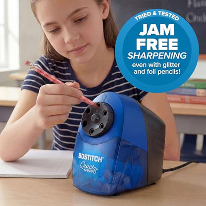 Bostitch Office Heavy Duty Electric Pencil Sharpener, Classroom, Blue - color: Blue