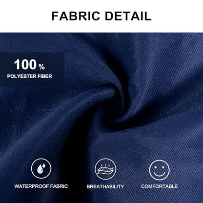 Server Apron with 5 Pockets - Rivet buckle Unisex Short/Half Waiter Waist Short Apron - color: Dark Blue