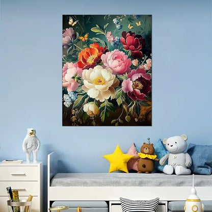 Arttoplus Flowers Paint by Numbers Kit for Adults Beginner 16x20 inch - color: MT20836-US
