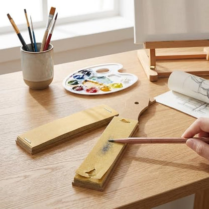 Pencil Sandpaper Sharpener Blocks, 3 PCS Sandpaper Block for Drawing Crayons Charcoal Sharpener Sketch Pencil Sharpeners Lead Pointer Art Drawing Tool for Pastel Sticks for Artist Sketch Beginner
