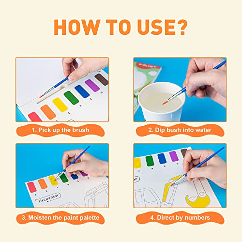YPLUS Paint with Water Coloring Books for Toddlers 1-3, Farm Theme - color: Farm, size: 21×27cm-20pages