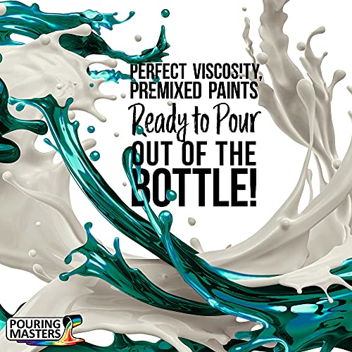 Pouring Masters Magic Aqua/Violet Iridescent Special Effects Acrylic Pouring Paint - Premium 8-Ounce Pre-Mixed Fluid Acrylic Paint - Fluid Art Supplies for Canvas, Wood, Paper, Tile & Rocks - color: Magic Aqua/Violet, size: 8 Fl Oz (Pack of 1)