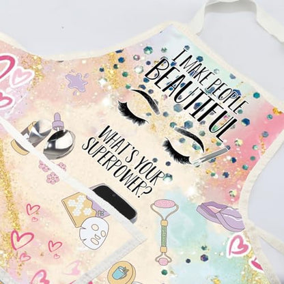 JXGZSO Esthetician Apron - Estheticians & Cosmetologist Apron Gifts for Makeup Artists & Beauticians - color: Esthetician Super Apron