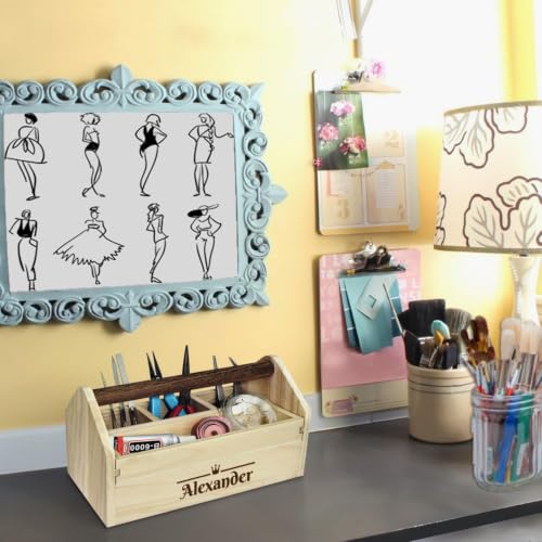 Ikee Design Personalized Custom Engraved Wooden Craft Toolbox - color: Personalized