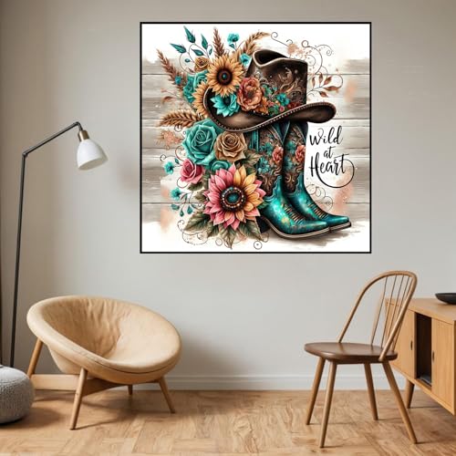 HHMATITS Boots Diamond Art Kits for Adults 14X14IN - color: Boots