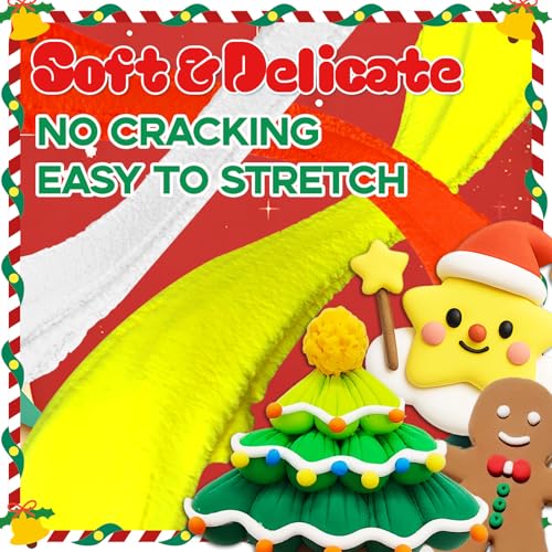 MuseLuxe Air Dry Clay - 12 Boxes Christmas Modeling Clay Kit | 8 Sculpting Tools,Safe & Non-Toxic,DIY Magic Gifts Toys for Boys,Girls,Kids - color: 12 Colors