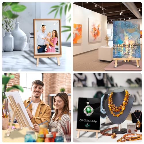 16 Pack 15 Inch Wood Easels, Easel Stand for Painting Canvases and Crafts | Tripod, Painting Party Easel, Kids Student Tabletop Easels for Painting, Portable Canvas Photo Picture Sign Holder - style: 15"-16p