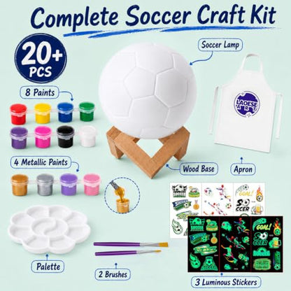 Soccer Ball Lamp Kit, 3D Night Light, Crafts for Kids, Gifts for Boy 4-12 - style: Soccer Ball