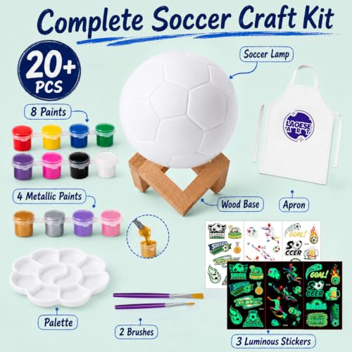Soccer Ball Lamp Kit, 3D Night Light, Crafts for Kids, Gifts for Boy 4-12 - style: Soccer Ball