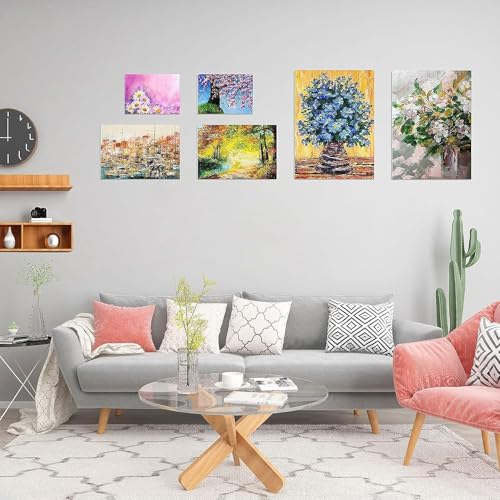 Canvases for Painting, 40x30, 30x20,20x15, 8 Set Canvas with Palette & Tape | Stretched White Canvas, Blank Painting Canvas, Artist Canvases Frame Board Panels, Cotton Canvas for Oil, Acrylic, Watercolor