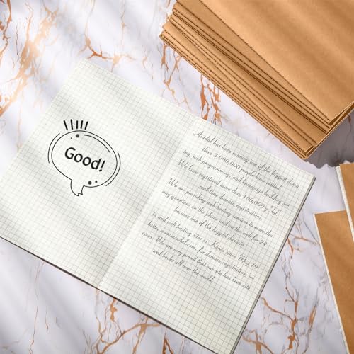 Mimorou 100 Pcs A5 Journals Notebooks Bulk,Brown,Grid - color: Brown, style: Grid
