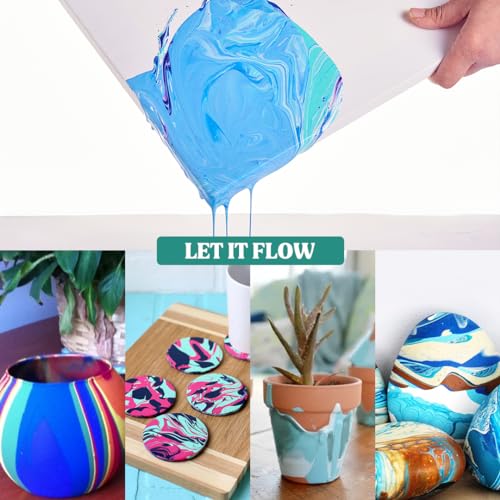 GRANOTONE Pouring Paint Sku Blue 6.76 fl oz 200 ml - color: SKY BLUE